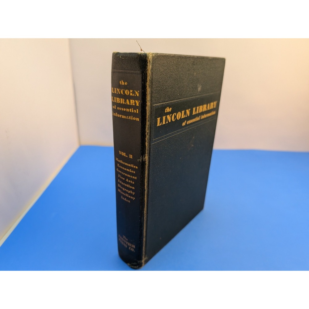 The Lincoln Library Essential Information 19th Edition 1950 Hardcover Vol 2